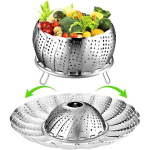 Nerūdijančio plieno &bdquo;Chef Craft Classic&ldquo; garinimo krep&scaron;elis, 14 cm skersmens, 21 cm i&scaron;plėstas