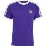 Adidas Originals Adicolor Classics 3 juostelės Logotipas Dryžuoti Slim Fit trumpomis rankovėmis T-shirt Vyri&scaron;ki vir&scaron;utiniai drabužiai Academy-Purple IZ2369 S