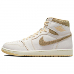 Air Jordan 1 Retro High OG Craft Vibrations of Naija Vyri&scaron;ki sportbačiai Balti Sail Blizgūs vanilės FD8631-100 44.5