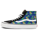 Vans Sk8 Dinzaurų Ra&scaron;tas Madingi Patvarūs Lengvi Auk&scaron;to Vir&scaron;aus Riedlenčių Batai Unisex Sportbačiai Mėlyni Geltoni Žali VN0A3MV1A5F 37