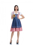 Etninis dirndl Oktoberfest vakarėlio kostiumų rinkinys XL = 40
