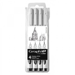 Pochette de 4 Fine liners Noir de Graph'It juoda