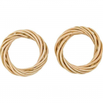 Mini couronne de No&euml;l en osier 6 cm 4 pi&egrave;ces balta/žalia