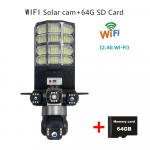 4G Saulės Monitorius Multifunkcinis Mažos Galios Nuotolinio Valdymo Gatvių Ap&scaron;vietimas WIFI I&scaron;mani Trijų Ekranų Kamera 【None RC】WIFI camera + 64g juoda