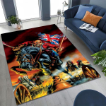 3D Geležinių Merginų Muzikos Grupės Meninis Kilimas-Takelis Miegamajam Svetainei Sofai Namų Durų Takelis Dekoras, Didelis Vaikams Neslystantis Grindų Takelis 60x90cm( 23x35in )