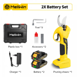 MELLWIN 30 mm be&scaron;epetėliai elektriniai genėjimo žirklės, akumuliatorinis vaisinių medžių &scaron;akų pjoviklis, sodo žirklės, skirtos Makita 18V akumuliatoriui, kai&scaron;čio tipo 2 Battery