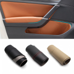 Interior Microfiber Leather Car Door Armrest Panel Protective Cover Trim For VW Golf 7 2014 2015 2016 2017 2018 only 4xDoor Armrest B-red
