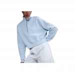 Nike Sportswear Phoenix Fleece Mink&scaron;tas Patogus Paprastas Universalus Vienspalvis Džemperis Moteri&scaron;ki Vir&scaron;utiniai Drabužiai Mėlynas Smėlio spalvos DQ5767-423 XS