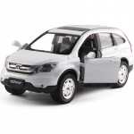 1/32 Honda CRV visureigio automobilio modelis, lydinio automobilis, lietas žaislinis automobilio modelis, su garsu ir &scaron;viesa, vaikų žaislas, kolekcionuojamas daiktas, dovana balta