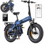 Sulankstomas elektrinis dviratis ENGWE ENGINE PRO 3.0 BOOST, 250W variklis, 48V15AH baterija, didžiausias greitis 25km/h, važiavimo atstumas 130km, 20*4.0 colių padangos mėlyna