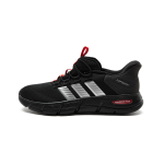 Adidas Cloudfoam Cushioning Breathable Lightweight Low top Walking Shoes Unisex Black Silver Red KJ5918 38⅔