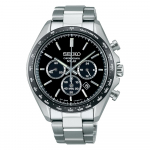 Seiko laikrodis Seiko Selection Saulės energija varomas Chronografas Standartinis laikrodis SBPY167 Juodas Vyri&scaron;kas juoda