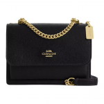 Coach Claire 18 Grandinėlės Dirželis Užsegimas Spaudė Odinė Pečių Rankinė Maža Moteri&scaron;ka Pečių Rankinė Juoda CZ987-IMBLK Basic Set (Bag+Dust Bag)