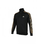 adidas Vyri&scaron;kas 3 juostelių trikotažinis sportinis &scaron;varkas Juodas kamufliažas H48437 L