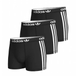 Adidas Originals Logotipo Ra&scaron;to Kvėpuojantis Tampri Apatinių Drabužių 3 Vnt. Pakuotė Vyri&scaron;ki Apatiniai Juodi 4A1M56-000 S