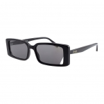 Fendi Viso rėmo dizaino stačiakampiai akiniai nuo saulės Unisex akiniai nuo saulės Juodi FE40164I-5301A Eyeglass Case, or, Box+Eyeglass Pouches,53,Black