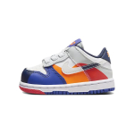 Nike Dunk Slip Resistant, Abrasion Resistant, Lightweight Low top Toddler Shoes White Blue Orange Infant And Toddler FV2964-100 27 white