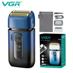2026 Originalus VGR V-362 dvigubo a&scaron;menų skustuvas vyrams Profesionalus elektrinis skustuvas USB atsparus vandeniui &scaron;lapias sausas įkraunamas skustuvas mėlyna