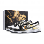 Nike Dunk Auksinio Arklio Tapyba Metai Atsparūs dilimui Atsparūs dilimui Žemi Teniso Batai Unisex Juodi HF5441-100(Team836-) 42.5