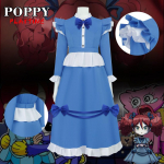 Poppy playtime 4cos raudonplaukės merginos poppy suknelės kostiumas cosplay scenos pasirodymas 110