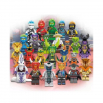 24 vnt. Minifigūrėlės Statybiniai blokeliai Žaislai Ninja prie&scaron;. Gyvatės Monstro Rinkinys