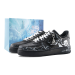 Nike Air Force 1 &Scaron;irdies plakimas Rėkimas Atsparūs trinčiai Žemi Teniso Batai Unisex Juodi Balti CW2288-001(Team626-) 35.5 gray