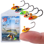 5 vnt poledinės žūklės kabliukai su kabliukais. 5pcs