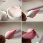Rožių žiedlapių silikoninis pelėsis Fondant tortų dekoravimo įrankiai Gumpaste &scaron;okoladinių saldainių formelės Grayish white