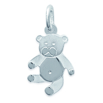 Les Tr&eacute;sors De Lily [B9923] - Pendentif Argent 'Teddy' argent&eacute; - 12x16 mm sidabras
