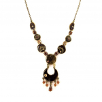 Les Tr&eacute;sors De Lily [D7828] - Collier Cr&eacute;ateur 'Phedre' Marron ruda