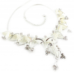 Les Tr&eacute;sors De Lily [E1396] - Collier Cr&eacute;ateur 'Gala' Blanc