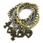 Les Tr&eacute;sors De Lily [G2909] - Bracelet cr&eacute;ateur 'Kilimanjaro' dor&eacute; argent&eacute; auksas