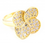 Bague Plaqu&eacute; Or 'Flora Lumi&egrave;re'