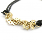 Les Tr&eacute;sors De Lily [J5341] - Bracelet cr&eacute;ateur 'T&ecirc;te de Mort' noir dor&eacute;