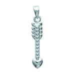 Les Tr&eacute;sors De Lily [K5137] - Pendentif Argent 'Cupidon' argent&eacute; rhodi&eacute; (fl&egrave;che) - 15x4 mm sidabras