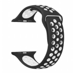 Sportinė apyrankė skirta Apple Watch Ultra 2 9 8 7 6 SE 5 4 3 2 1 49MM 38MM Guminės juostos, skirtos Iwatch 4 3 40mm 44mm 41mm 42mm 45mm For 38/40 MM balta/juoda