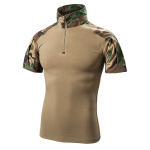 Vyri&scaron;ki kamufliažiniai trumpomis rankovėmis koviniai kari&scaron;ki mar&scaron;kinėliai Vasariniai patvarūs medvilniniai &bdquo;Multicam Camo&ldquo; taktiniai mar&scaron;kinėliai XXXL