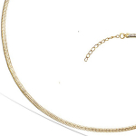 Les Tr&eacute;sors De Lily [R5174] - Bracelet Plaqu&eacute; Or 'Maille Serpent Plate' dor&eacute; - 19 cm 3 mm