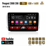 Automobilio radijo GPS navigacinė sistema, skirta Peugeot 2008 208 2012-2018 2 Din Android WiFi Car Multimedia Player Auto Stereo FM radijo galvutė 2+32GB