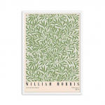 William Morris drobės spaudinys Viktorijos ir Alberto muziejaus parodos plakatas Londono metro Art Nouveau tapyba sienų dekoras 21cm&times;30cm NoFrame