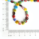 6/8/10mm Mi&scaron;rios Plok&scaron;čios Apvalios Millefiori Gėlės Lampwork Stiklo Karoliukai Papuo&scaron;alų Gamybai 6mm 63pcs