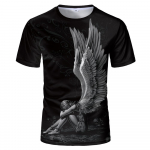 Vyri&scaron;ki mar&scaron;kinėliai Spirit Anime 3D Fluorescent Angel Print mar&scaron;kinėliai Unisex-Adult Hipster 3D mar&scaron;kinėliai Street Hip Hop Oversized mar&scaron;kinėliai L
