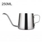 250 ml / 350 ml kavos puodas nerūdijančio plieno ilgas siauras snapelis žąsies kaklelio virdulys rankiniu būdu la&scaron;inamas virdulys, užpilamas ant kavos arbatos 250ml Silver