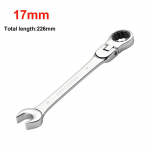 1 vnt Universalus 72 danties reketinis veržliaraktis, dvigubos paskirties reguliuojama galvutė atidaroma slyvų žiedas taupo pastangas Greitas veržliaraktis 17mm