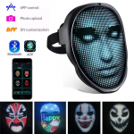 &bdquo;Bluetooth APP&ldquo; valdymas &bdquo;Smart LED&ldquo; veido kaukės, programuojamos &bdquo;pasidaryk pats&ldquo; nuotraukos, skirtos vakarėliui LED &scaron;viesos kaukė Helovinui