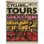 medžio masyvo rėmas dviratininkų lenktynės &Scaron;iaurės &scaron;alių mados meno plakatas paveikslėlis Spalva drobė Tapyba Spaudinys Menas Sienų apdaila Moderni namų kambario dekoro dovana 15*20cm(with frame)