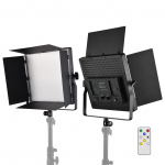 90W dviejų spalvų fotografijos &scaron;viesa LED &scaron;viesos panelė 1024 vnt. LED karoliukai 3200K-5600K pritemdoma DC/NP serija EU Plug juoda