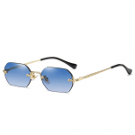 SHAUNA Gothic Rimless Akiniai nuo saulės Retro Punk Gradient Shades UV400