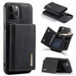 Atverčiamas odinis telefono dėklas, skirtas iPhone 15 Pro Max 14 Plus 13 12 11 X XR XS SE 2022 Samsung S23 FE S22 Ultra S22 S21 Sony OnePlus Google piniginės kortelės dangtelis iPhone 7 (iPhone 8) juoda