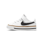 Nike Court Legacy TD Balti dykumos ochros spalvos kūdikių sportbačiai Guminis-&scaron;viesiai rudas Juodas DA5382-102 23.5